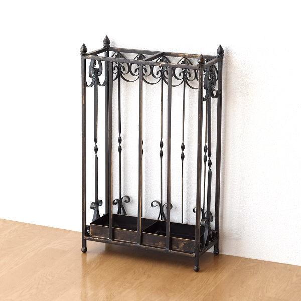 最新 傘立て 傘たて 傘立 スリム おしゃれ アンティーク アイアン 薄型 コンパクト 長方形 洋風 ヨーロピアン クラシック レトロ アイアン傘立て エレガントスリム Pmajk Gov Pk