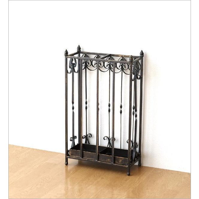 傘立て 傘たて 傘立 スリム おしゃれ アンティーク アイアン 薄型