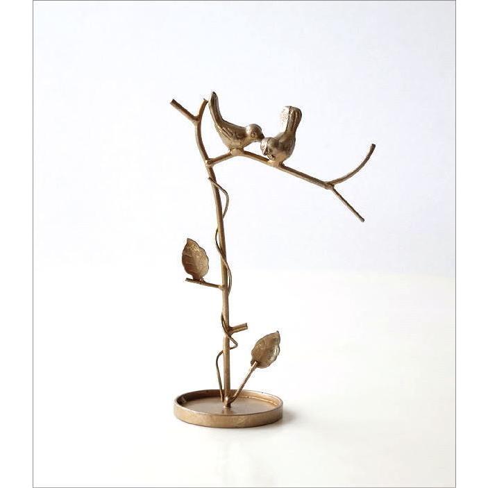 アクセサリースタンド ツリー 木の枝 鳥 おしゃれ かわいい アンティーク ゴールド アクセサリートレイ 指輪 ネックレス 収納 アクセサリーホルダー 2バード Kwt9474 ギギリビング 通販 Yahoo ショッピング
