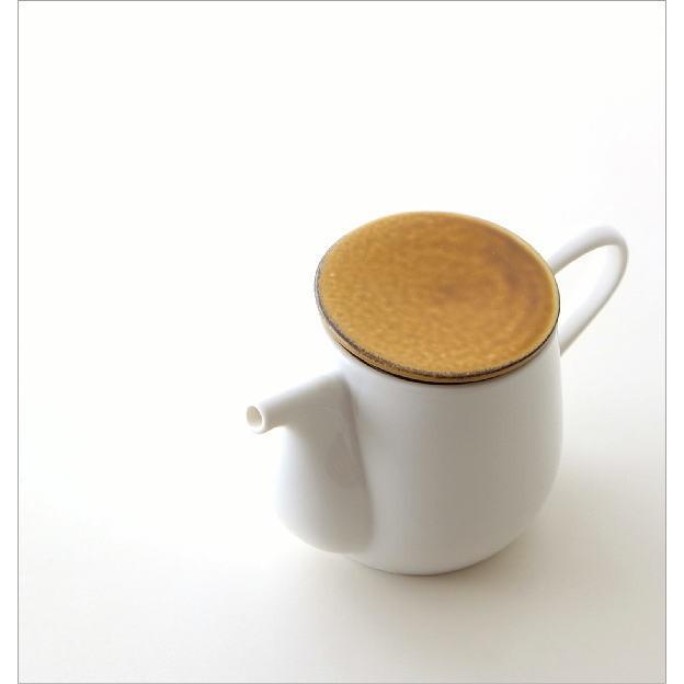 ティーポット 白 陶器 おしゃれ 茶こし付き 急須 和風 洋風 モダン 