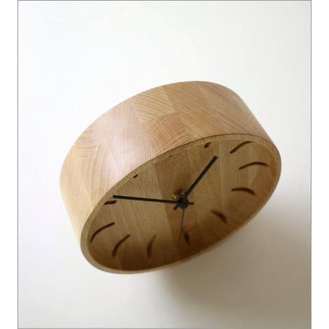 置き時計 置時計 壁掛け時計 掛け時計 木製 おしゃれ シンプル ナチュラル アナログ 天然木 無垢 ウッドウォールクロック プチサークル｜gigiliving｜04