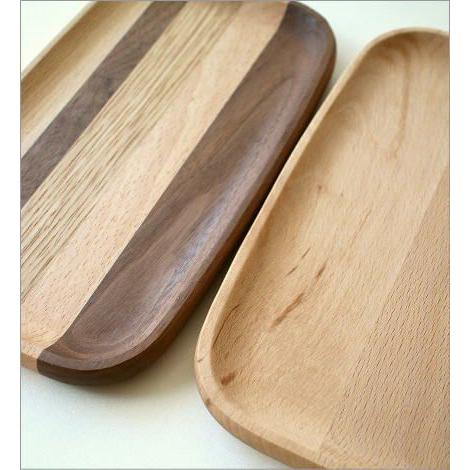 木製トレートレイ カフェ カフェトレー お盆 おしゃれ 天然木 無垢