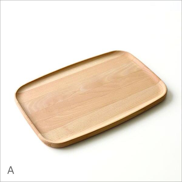 木製トレートレイ カフェ カフェトレー お盆 おしゃれ 天然木 無垢