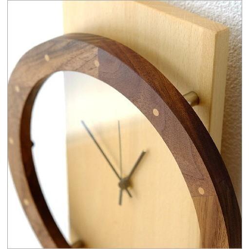 掛け時計 壁掛け時計 振り子 木製 おしゃれ 天然木 無垢 文字盤なし