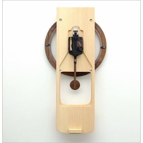 掛け時計 壁掛け時計 振り子 木製 おしゃれ 天然木 無垢 文字盤なし