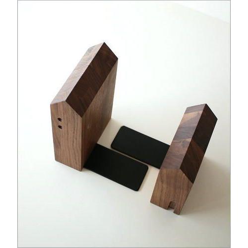 ブックエンド 木製 おしゃれ 本立て 本立 卓上 仕切り ブックスタンド