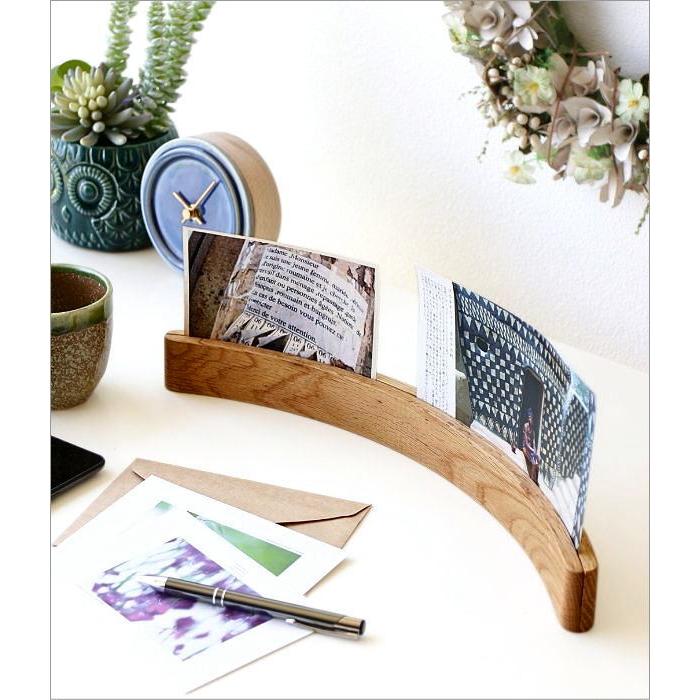 フォトスタンド 写真立て 木製 天然木 無垢 ナチュラルウッド メモ