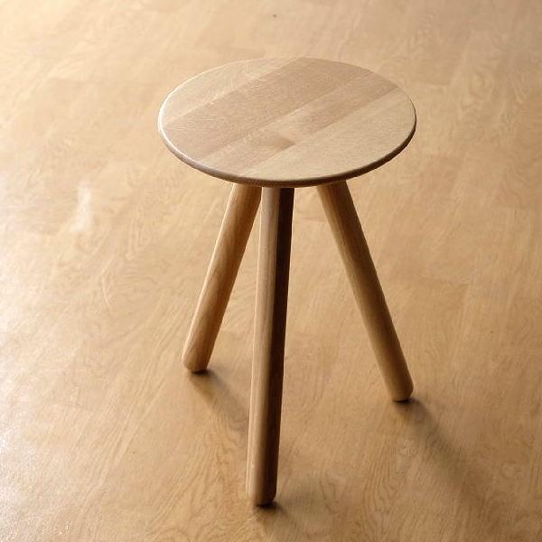 木製スツール ナチュラルウッド仕上げ　IKEA スツール 木製 天然木 ウッドスツール おしゃれ オーク 無垢材 ウッド