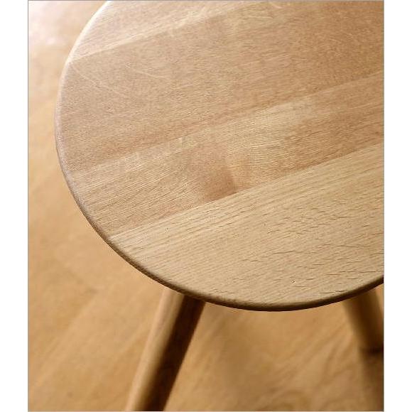 スツール 木製 天然木 ウッドスツール おしゃれ オーク 無垢材 ウッド