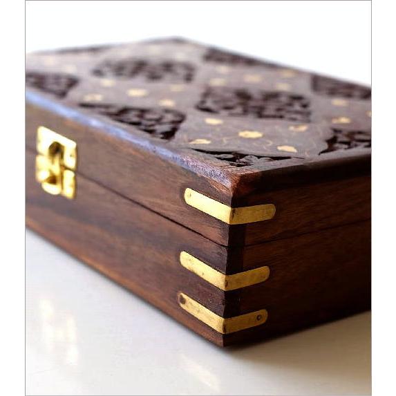 象嵌ボックス 小物入れ おしゃれ 木製 ウッド オブジェ 置物 シー
