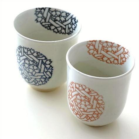 湯のみ 夫婦茶碗 陶器 焼き物 湯呑み 湯飲み 湯のみ茶碗 おしゃれ シンプル 和食器 有田焼 日本製 花てまり湯のみ 大 小 2個セット Msg1273 ギギリビング 通販 Yahoo ショッピング