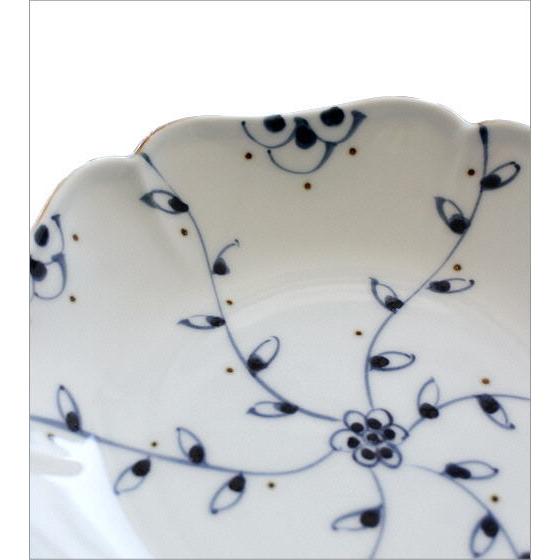 お皿 プレート おしゃれ 中皿 取り皿 陶器 磁器 和食器 染付け 花