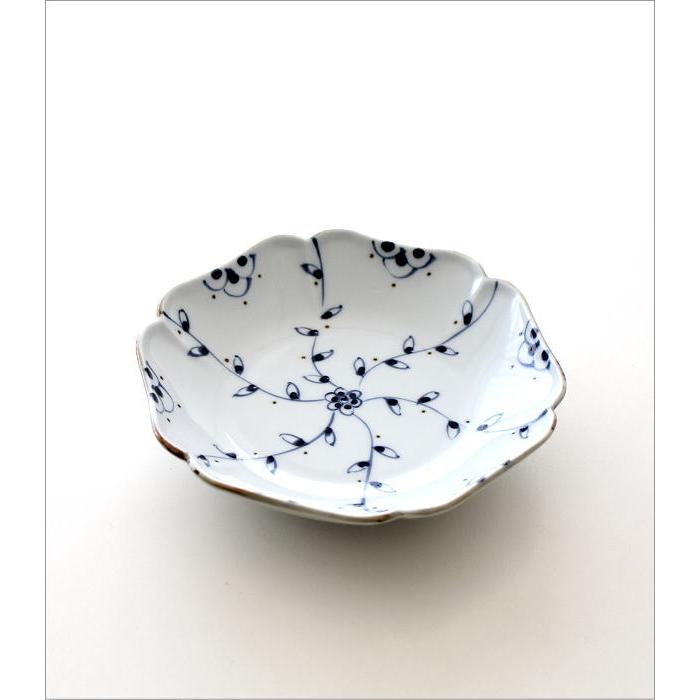 お皿 プレート おしゃれ 中皿 取り皿 陶器 磁器 和食器 染付け 花