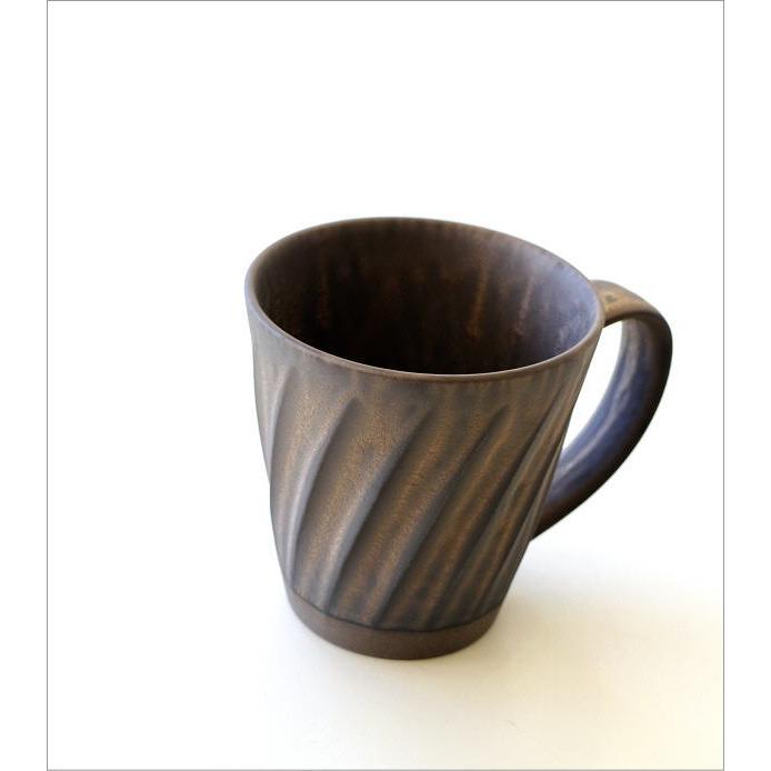 マグカップ おしゃれ 波佐見焼 磁器 大きめ 日本製 和モダン シンプル モダン 持ちやすい 400ml しのぎ ねじり縞 金彩釉 ビッグマグ |  | 01