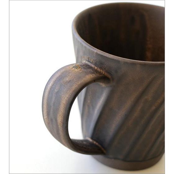 マグカップ おしゃれ 波佐見焼 磁器 大きめ 日本製 和モダン シンプル モダン 持ちやすい 400ml しのぎ ねじり縞 金彩釉 ビッグマグ |  | 03