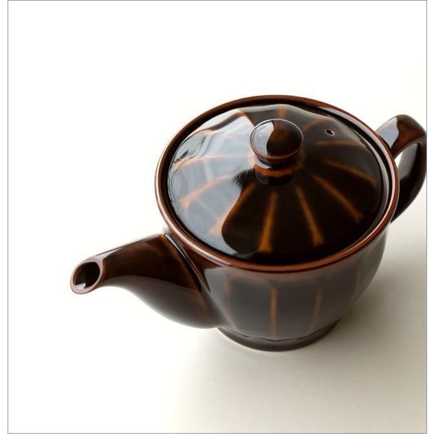 ティーポット 陶器 おしゃれ 日本製 有田焼 急須 茶こし付き かわいい 北欧 食洗機対応 洗いやすい 色釉面取りポット アメ釉 |  | 01