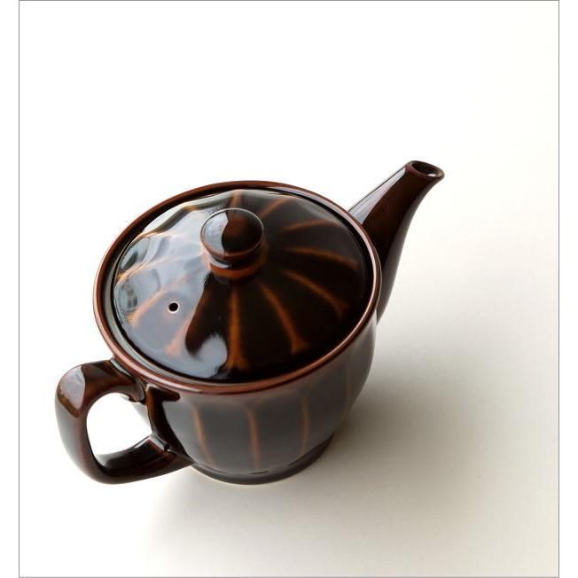 ティーポット 陶器 おしゃれ 日本製 有田焼 急須 茶こし付き かわいい 北欧 食洗機対応 洗いやすい 色釉面取りポット アメ釉 |  | 04