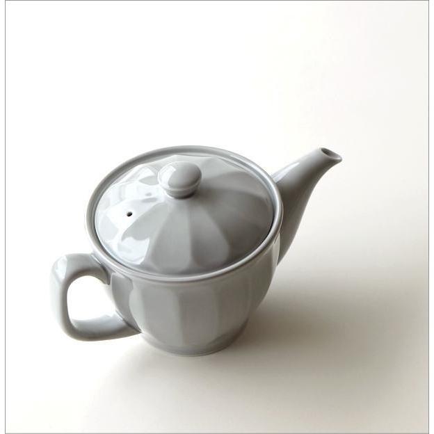 ティーポット おしゃれ かわいい グレー 陶器 茶こし付き 日本製 有田焼 色釉面取りポット グレー |  | 04