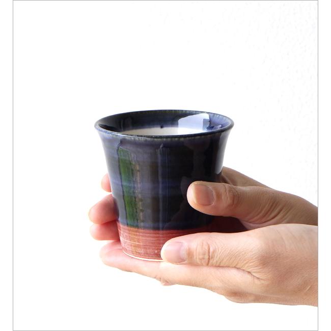 湯のみ茶碗 おしゃれ 陶器 湯呑み 湯飲み 有田焼 焼き物 和風 和食器 シンプル モダン 日本製 デザイン 安南呉須巻湯のみ |  | 04