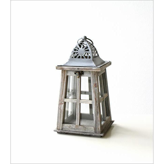 ランタン　花器　オブジェ　置物 ランタン 木製 オブジェ 置物 オーナメント LEDキャンドルホルダー