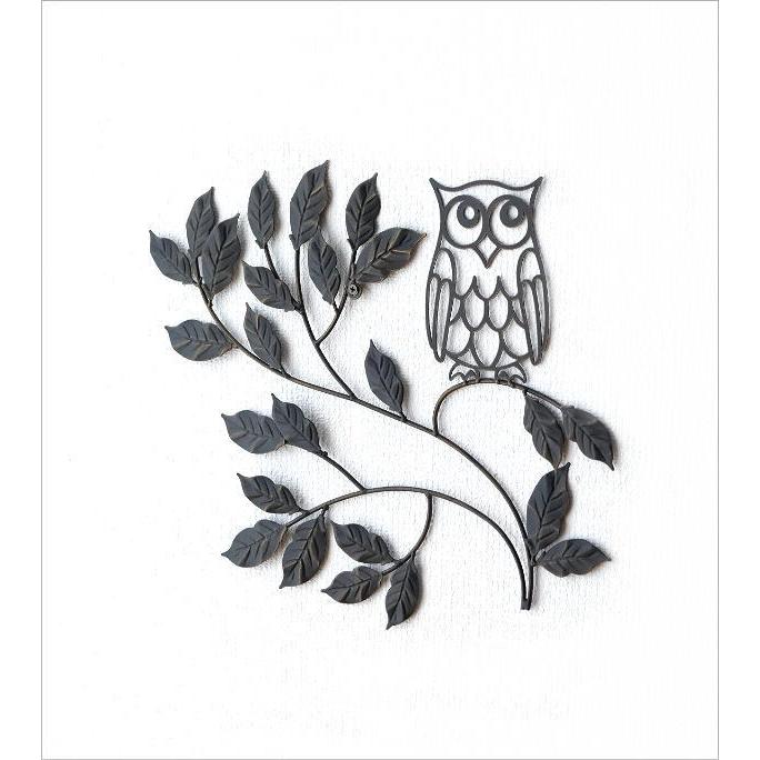 壁飾り アイアン おしゃれ フクロウ ふくろう 雑貨 玄関 エントランス かわいい 壁掛け インテリア アイアンの壁飾り オウルリーフ Mty1355 ギギリビング 通販 Yahoo ショッピング