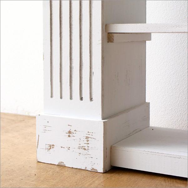 マントルピース 白 収納 本棚 アンティーク インテリア クラシック