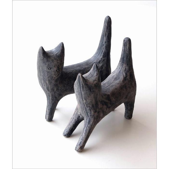 猫 置物 2匹セット アンティーク かわいい 可愛い ねこ ネコ 置き物