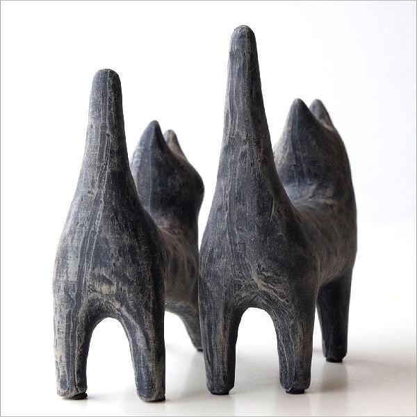 猫 置物 2匹セット アンティーク かわいい 可愛い ねこ ネコ 置き物