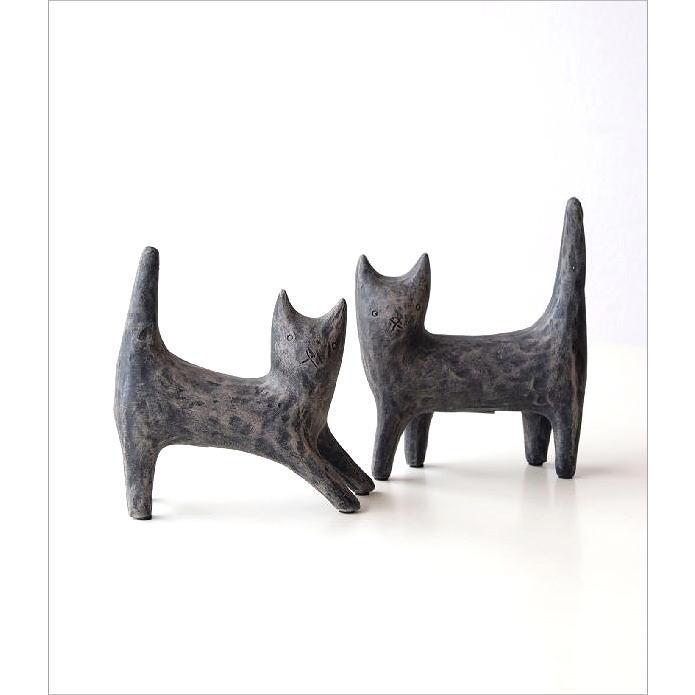 猫 置物 2匹セット アンティーク かわいい 可愛い ねこ ネコ