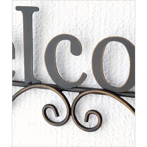 壁飾り アイアン WELCOME おしゃれ 壁掛け 玄関 ドア サインボード