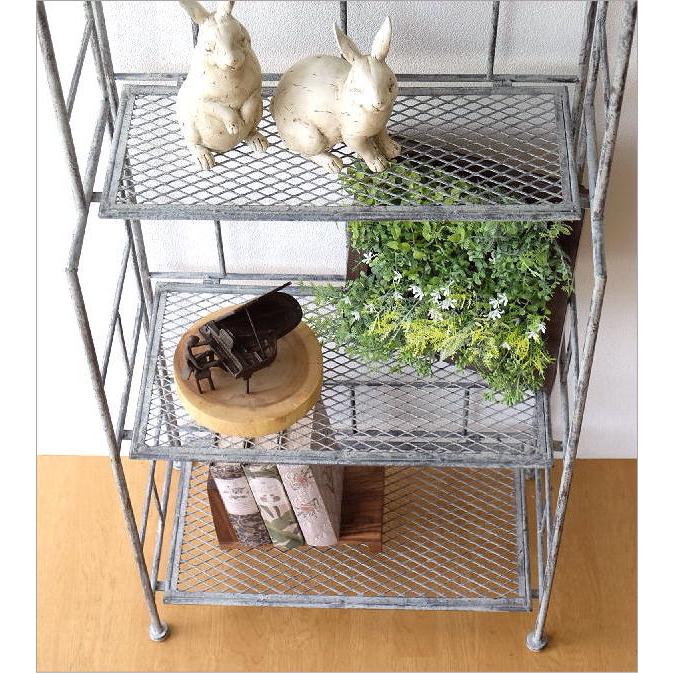 ロココ♡ホワイト シャビー♦️アイアン　4段シェルフ♦️折り畳み可♦️送料込 楽天市場】アイアン 4段シェルフ アイアンラック ホワイト ブランシェ