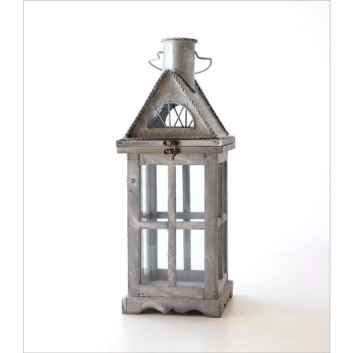 ランタン 木製 オブジェ 置物 おしゃれ オーナメント LED