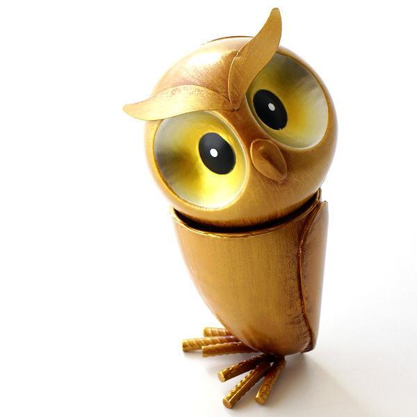 ふくろう 置物 小物 フクロウ 梟 オブジェ かわいい おしゃれ インテリア 玄関 小物入れ 鍵入れ マグネット アイアンふくろう ゴールド Mty5854 ギギリビング 通販 Yahoo ショッピング