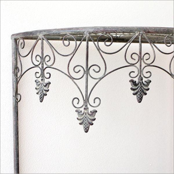 フラワースタンド アイアン 屋外 大小セット 半円 花台 コンソール