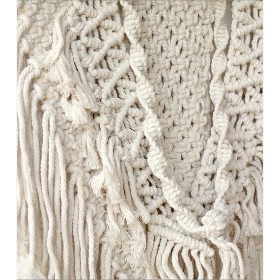 タペストリー マクラメ ロング シンプル 北欧風 壁掛け 手編み