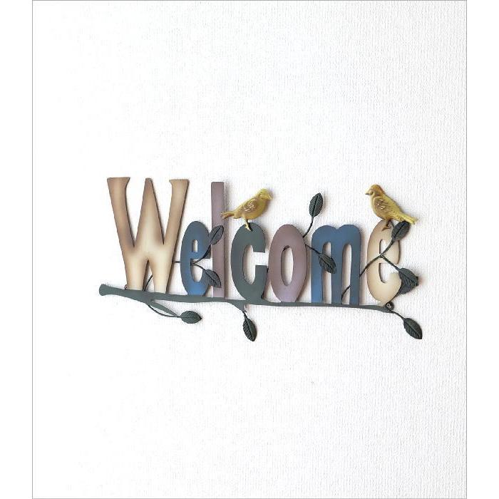 壁飾り アイアン WELCOME おしゃれ 壁掛け 玄関 ドア サインボード