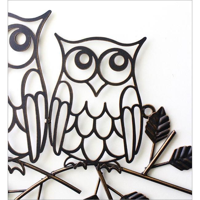 壁飾り アイアン 壁掛け インテリア おしゃれ フクロウ ふくろう 雑貨