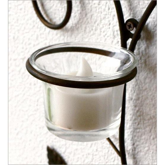 壁飾り アイアン ガラス キャンドルホルダー 壁掛け 花瓶 花びん