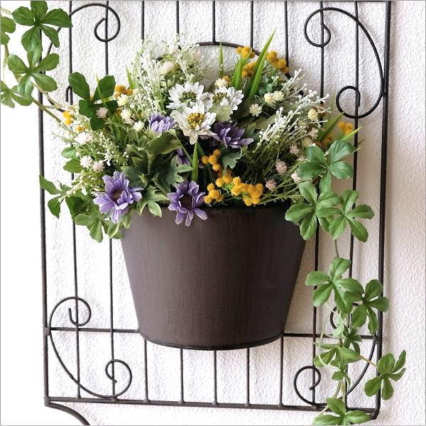 ハンギングポット アイアン おしゃれ 壁飾り 壁掛け ガーデン