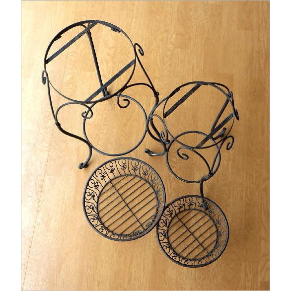 フラワースタンド おしゃれ アイアン 花台 猫脚 プランタースタンド 花