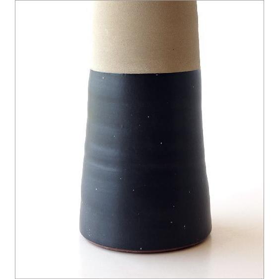 花瓶 花びん フラワーベース 陶器 枝もの おしゃれ モダン マット 円筒 陶器のバイカラーベース ロラン2カラー Mur0708 ギギリビング 通販 Yahoo ショッピング