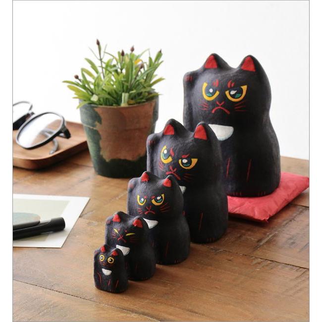 招き猫 置物 張り子 座布団付き 和紙 和風 張子細工 入れ子 ネコ ねこ