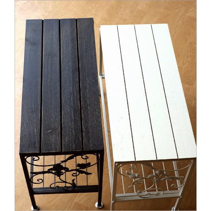 花台 フラワースタンド アイアン 木製 すのこ 鉢スタンド