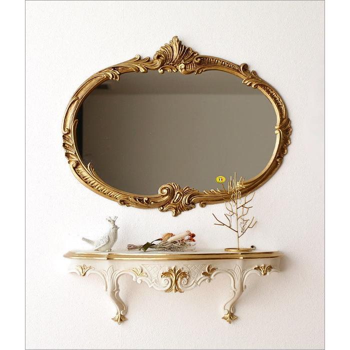 壁掛け棚 ウォールシェルフ アンティーク ロココ調 飾り棚 おしゃれ