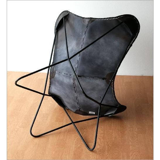 レザーチェア 本革 アイアン アンティーク レトロ 革製 椅子 おしゃれ