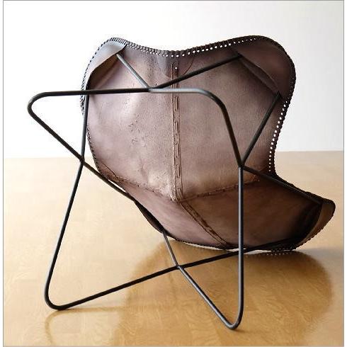 レザーチェア 本革 アイアン アンティーク レトロ 革製 椅子 おしゃれ