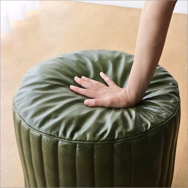 プフクッション スツール おしゃれ レザー 本革 プフ クッション 椅子