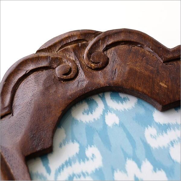 写真立て フォトフレーム 木製 彫刻 おしゃれ 壁掛け 卓上 2L キャビネ