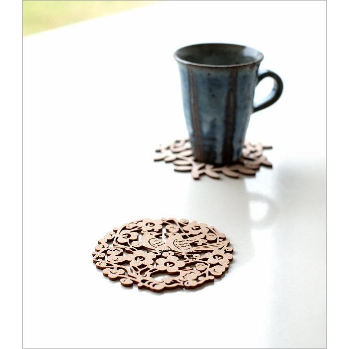 コースター おしゃれ 木製 北欧 かわいい 花瓶敷き woodコースター2