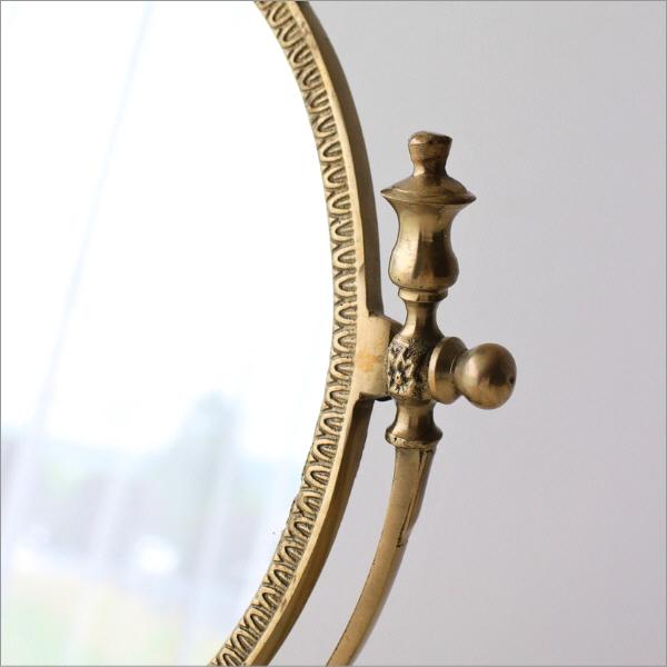 鏡 ミラー スタンドミラー 卓上ミラー おしゃれ かわいい オーバル